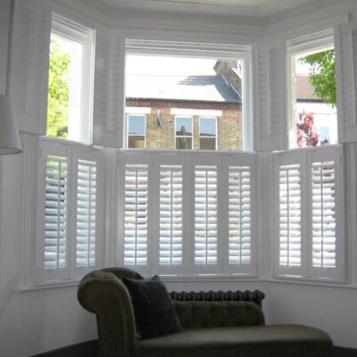 Bay window with shutters