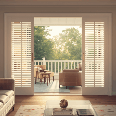 Planning shutter clearance around a sliding door handle